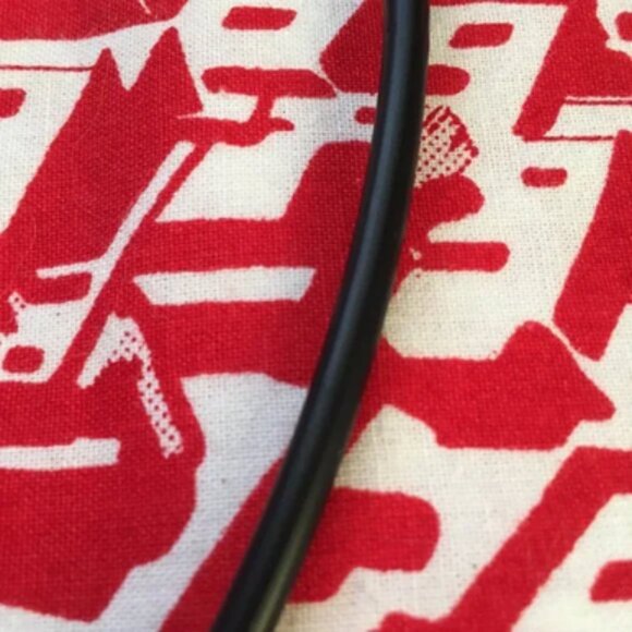 Black and White Criss Cross Wood Magnetic Closure Necklace - Picture 8 of 10